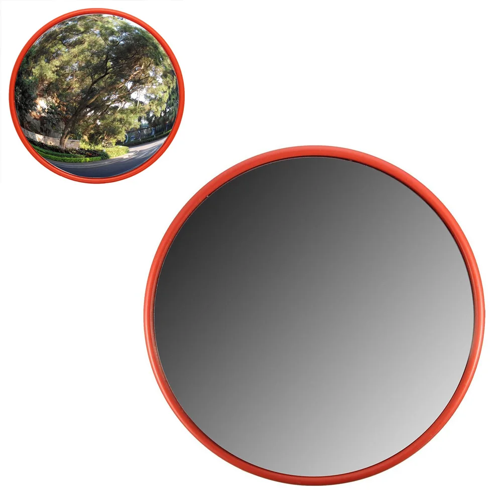 

30cm/12'' Wide Angle Security Curved Convex Road Mirror Outdoor Safurance Traffic Driveway Safety Signal Convex Mirror