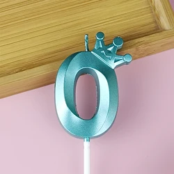 Elegant Crown Cake Topper with Silver and Gold Accents for Celebratory Occasions (Tinif Blue Crown 0)