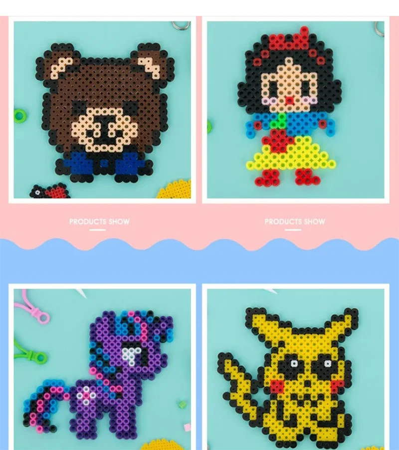 72 Farben 5 mm/2,6 mm Set Schmelzperlen Pixel Art Puzzle Hama Perlen Diy 3D Puzzles Handgemachtes Geschenk Sicherungsperlen Kit Eisenperlen Spielzeug – Detail 17