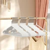 10pcs Non-Slip Coated Metal Suit Coat Hangers Heavy Duty Clothes Hangers Metal Shirt Jacket Hanger with Round Notches for Dress 2