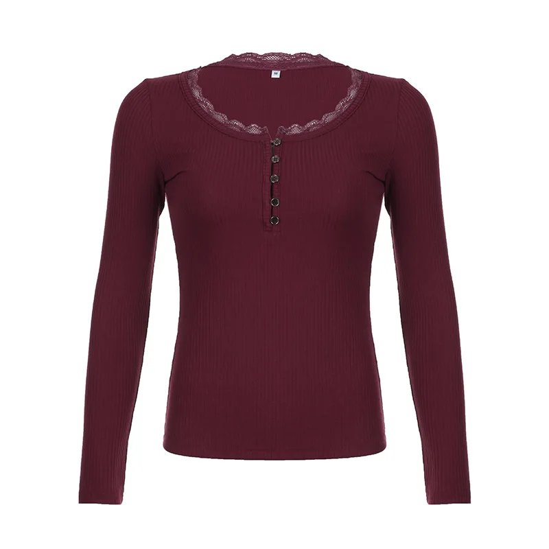 Y2K Button-up Knitted Top Women New Year Christmas Coquette Aesthetic Slim-fit T-shirts Sweet Cute Knitwear Festival Tees