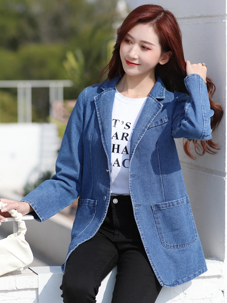 ジャケット SINGLE-BREASTED DENIM BLAZER SINGLE-BREASTED DENIM BLAZER - BLUE | COS