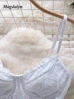 Magdalyn Transparent Floral Lace Women Bodysuits Sexy Fashion Elastic Sheer Onesie Slim Ins Bodycon One Piece Combination Tights - Image 4