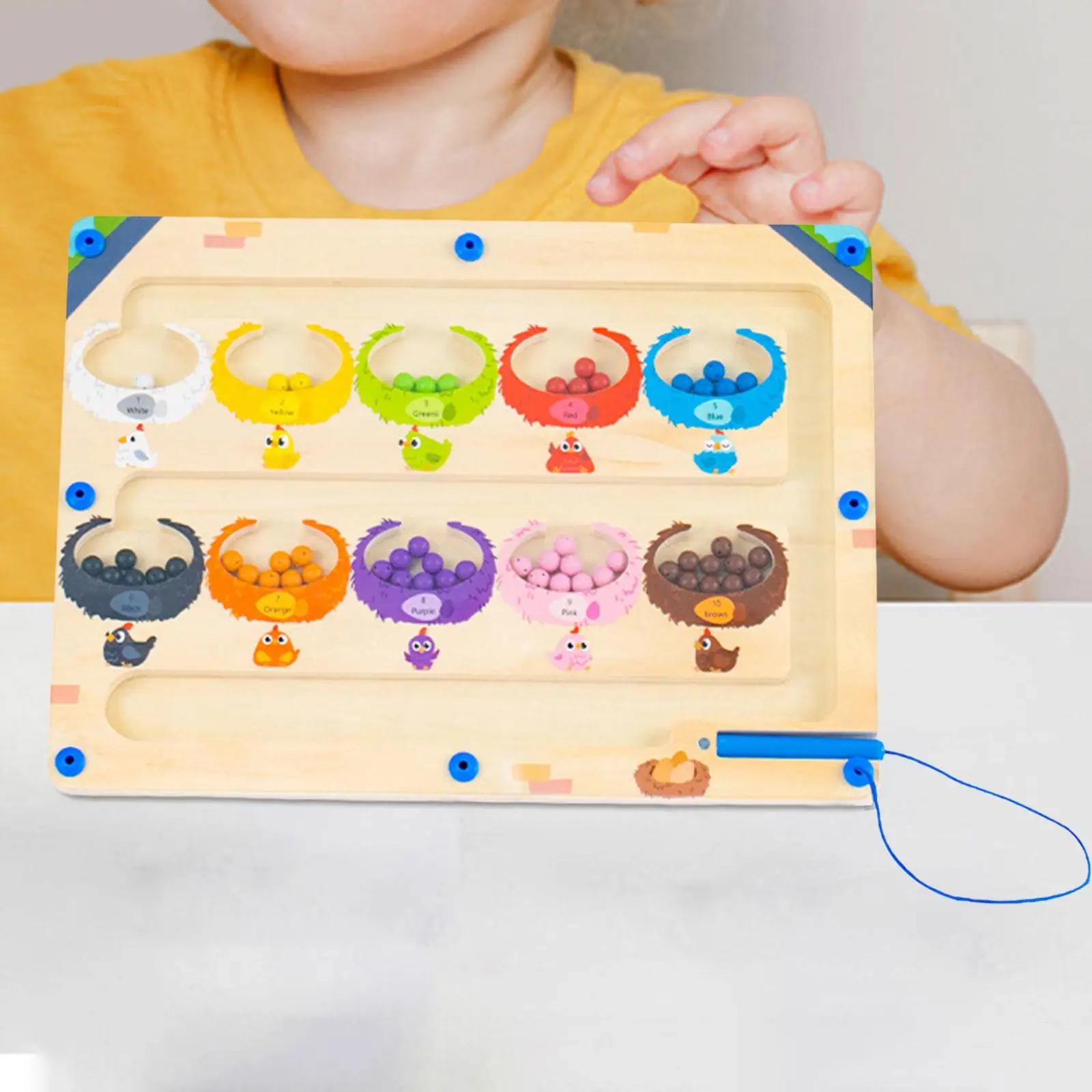 

Color Counting Learning Matching Puzzle Montessori Color Sorting Counting Board for Enlightenment Activity Travel Preschool