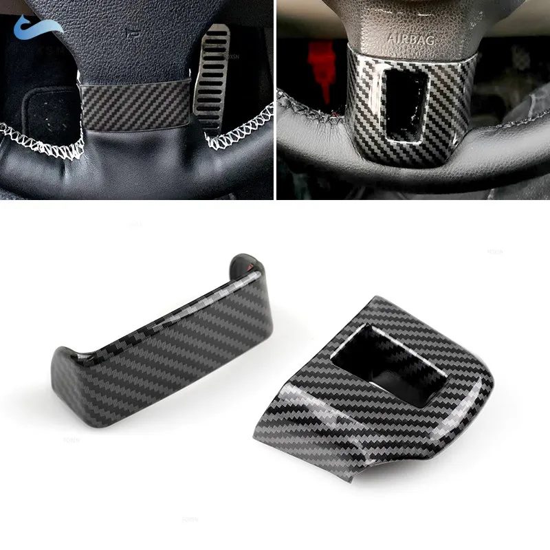 Per Vw Golf 5 6 Jetta Bora Polo Passat B6 B7 Touran Tiguan Cc Carbon Texture Interni Volante Copertura Del Pannello Rivestimento Protettivo