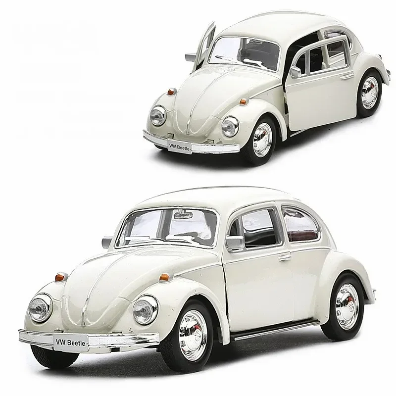 Фото Модель автомобиля VOLKSWAGEN Beetle в масштабе 1:36, игрушка с откидной спинкой для детей, рождественские подарки, Коллекция классических игрушек из сплава под давлением 1967 F346 №3
