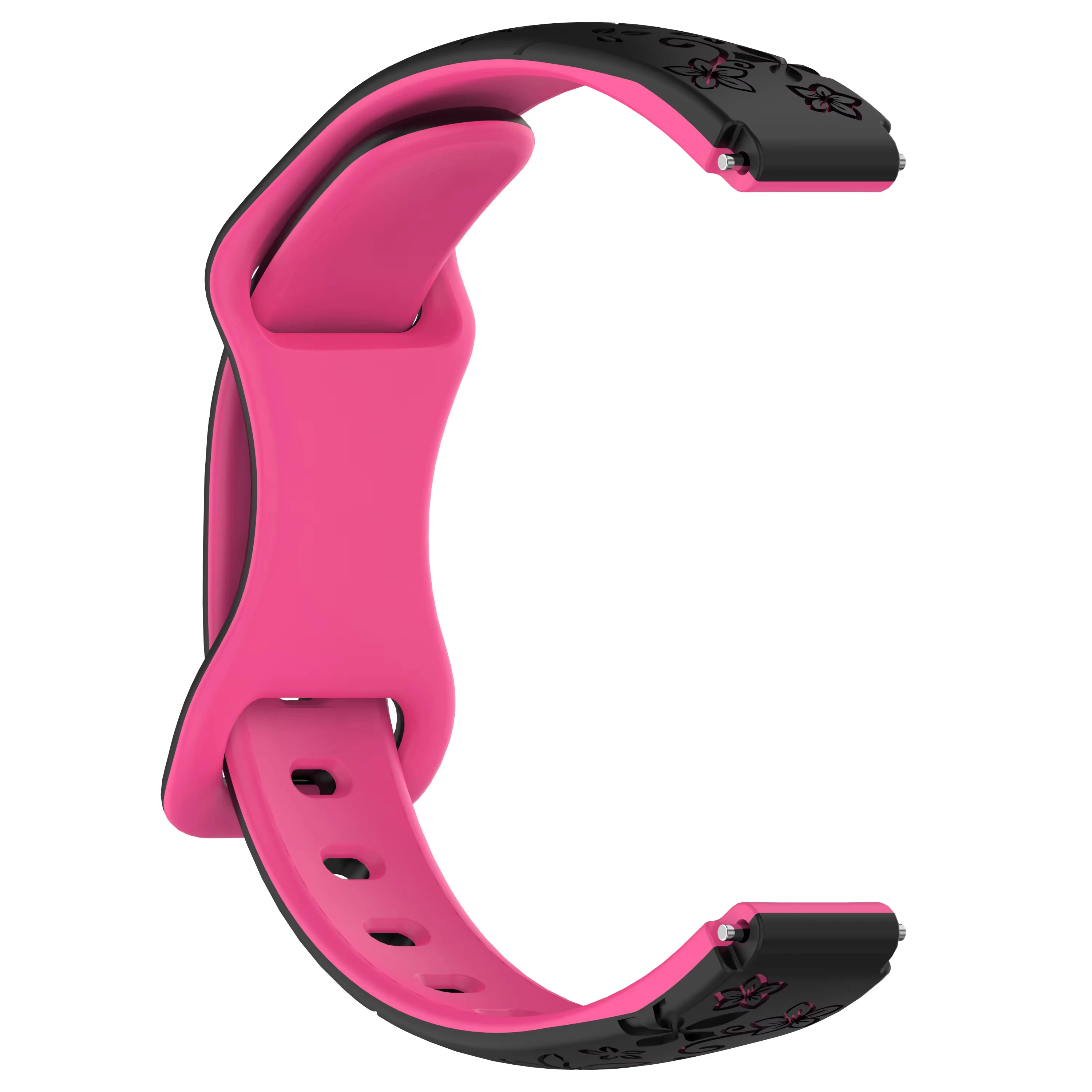 Silicone Flower 3D Engraved Breathable Bracelet Watchband