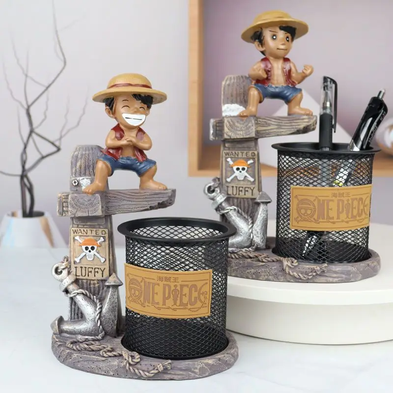 

Цельная Аниме Фигурка Луффи периферийная, высота, настольный держатель для карандашей, подарок на день рождения, оптовая продажа