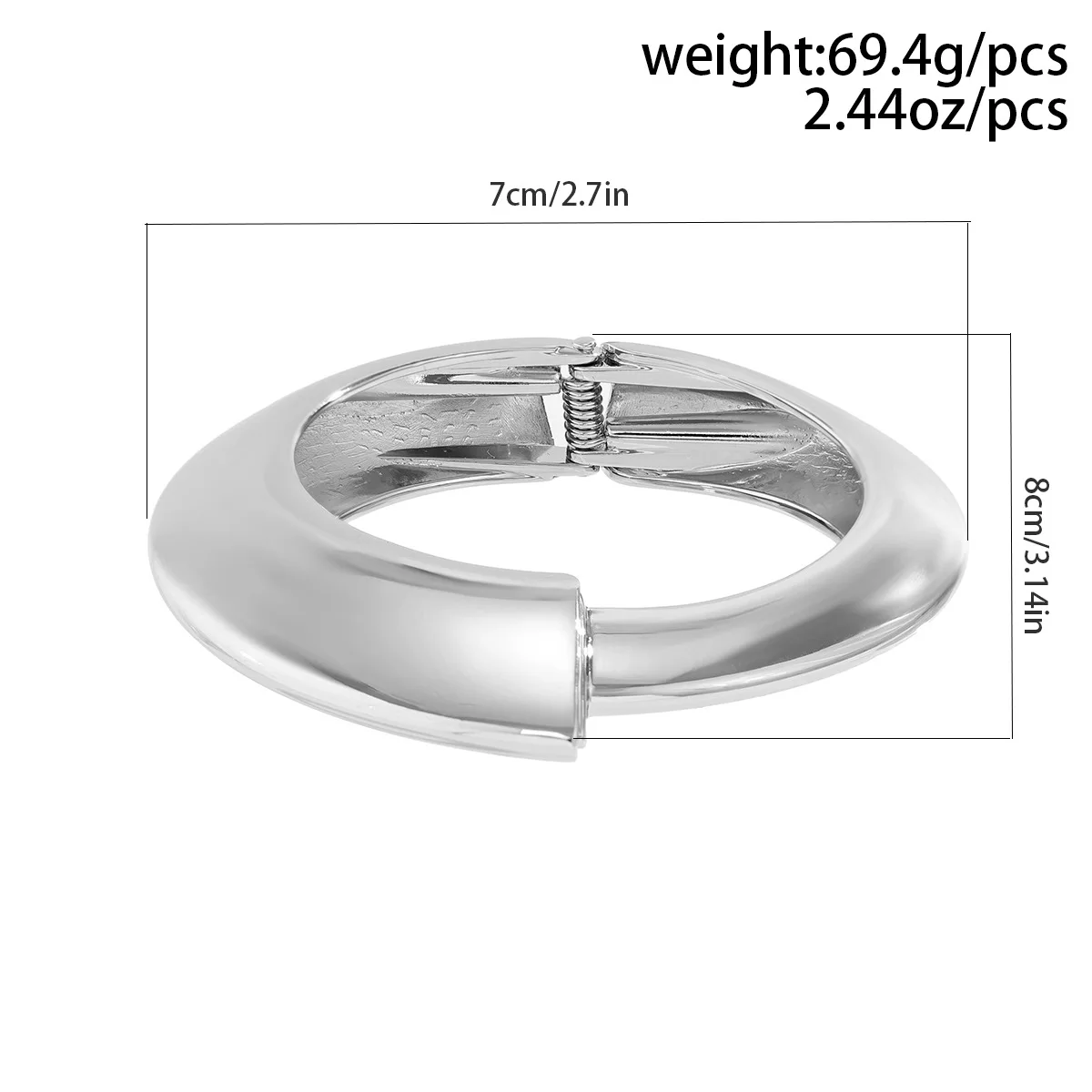 3 Colors Sweet Cool Punk Irregular Cuff Bangles Bracelets Vintage Silver Color Geometric Metal Spring Bangles Women Men