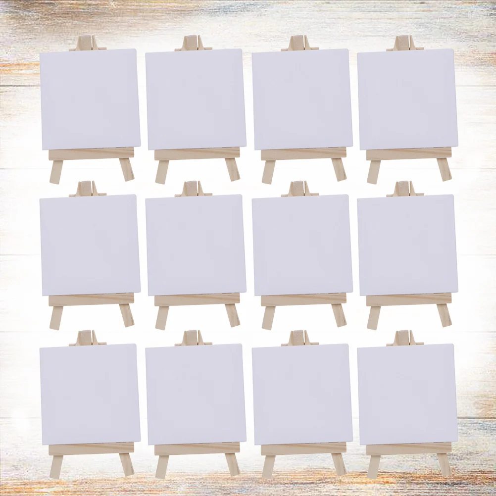 Mini Canvas Easel Set Wooden Painting Easel Portable Supplies Mini Display Stand Board Paint Canvases For Beginner