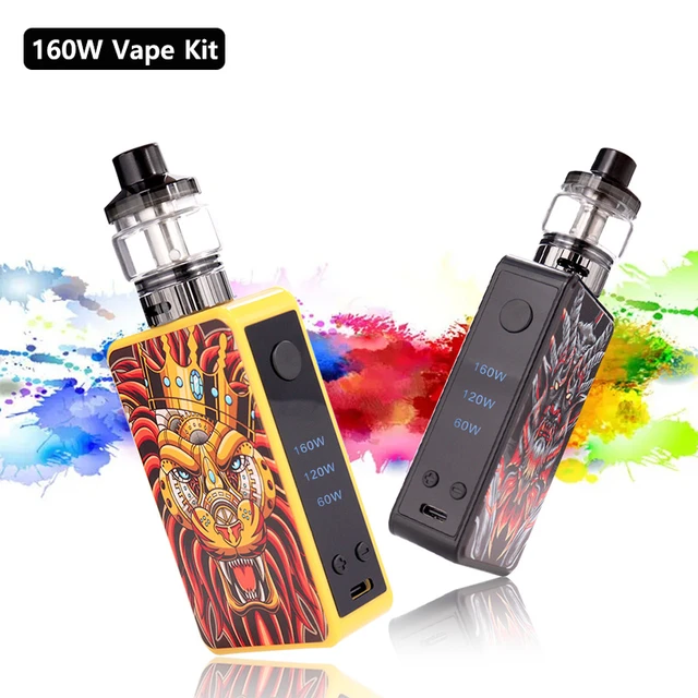 Caja de cigarrillos electrónicos Mod Vaper Pen, kit de vapeo de 120W,  batería integrada de 2200mah con tanque de 3,0 ml, vaporizador de humo  enorme, vaporizador pod pen - AliExpress