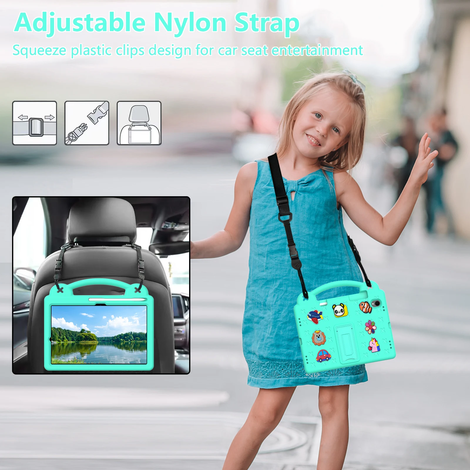 EVA Kids Protective Tablet Stand Case