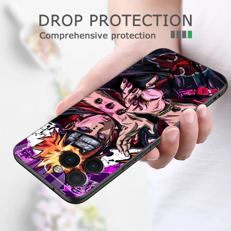 NARUTO Phone Case For iPhone 11 12 13 Pro MAX Mini 6 6S 7 8 Plus X SR XS MAX SE 2020 Anime Cartoon Funda Cover Designer Shell waterproof phone bag