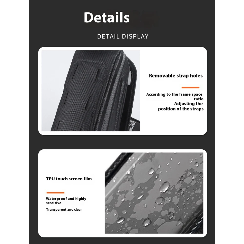 EVA Bike Front Frame Bag Touch Screen Phone Holder