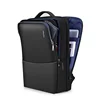 Leather backpack male fashion multi-functional backpack Business leisure student first layer cowhide computer bag Black -15.6 5