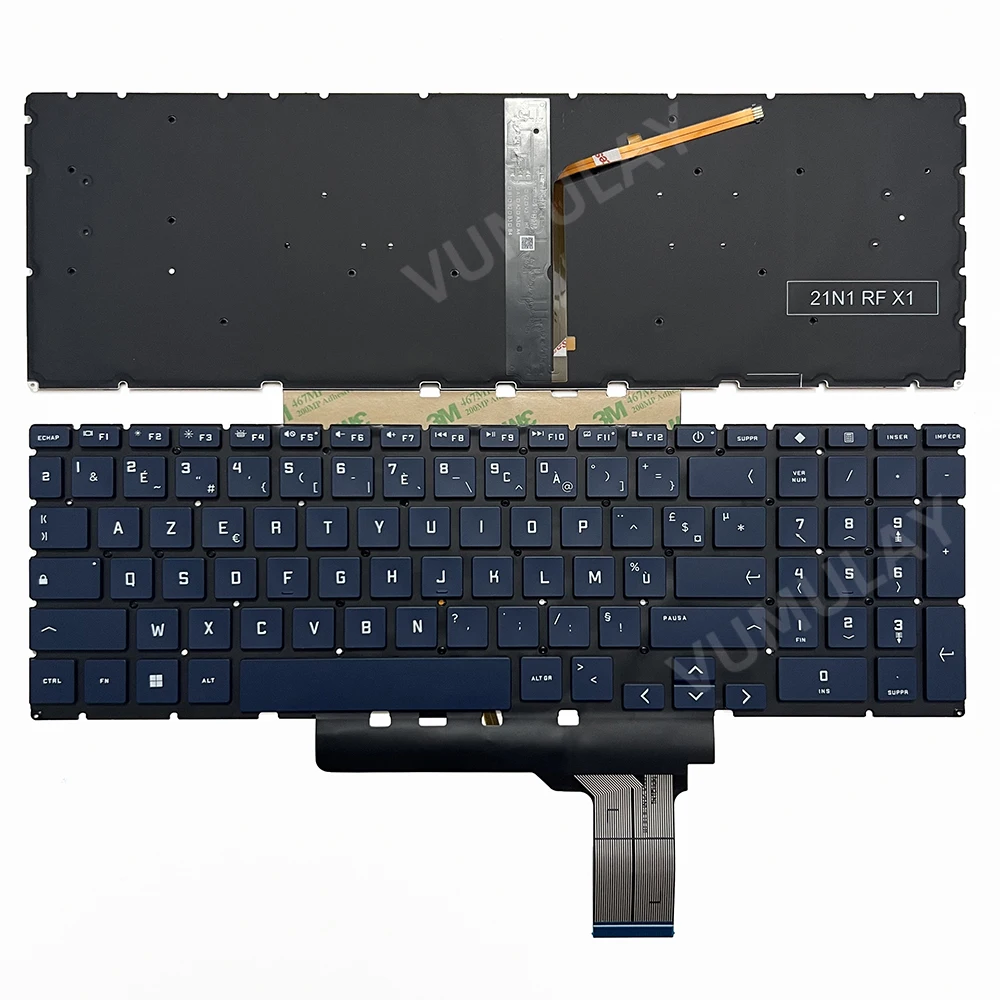 RTDPART Repose-Poignet pour Ordinateur Portable pour HP Victus 16-R0000 16-R1000 AP7ID000850 sans Clavier Blanc