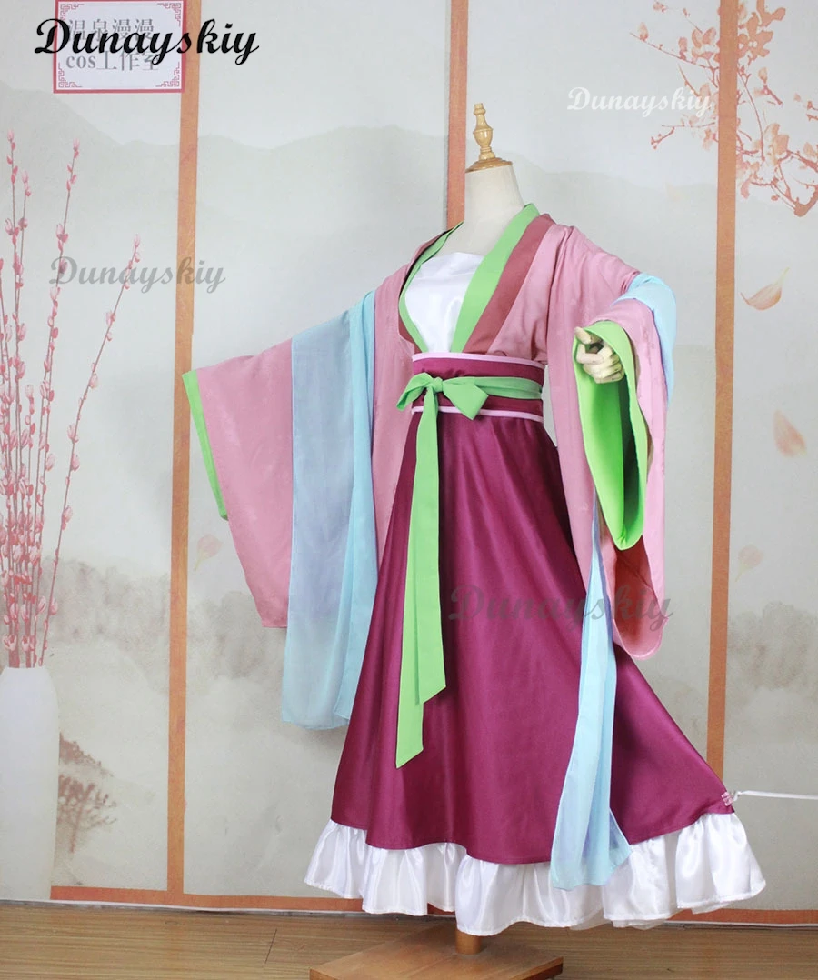 Maomao Cosplay Costume Wig Anime The Apothecary Diaries Dress Skirt Pink Top Hairpin Kusuriya No Hitorigoto Halloween for Women