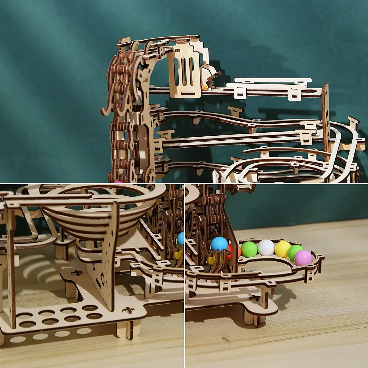Wooden Puzzle Metal Marble Run Marble Run Metal Wooden Marble Run