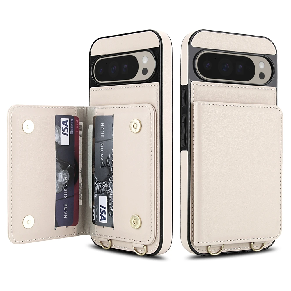 Versatile Crossbody Leather Wallet Case with Kickstand and Card Holder Strap