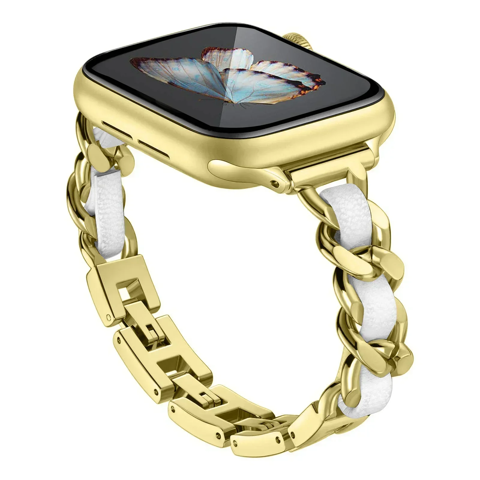 Premium Stainless Steel Watch Band - Elegant Metal Bracelet Strap