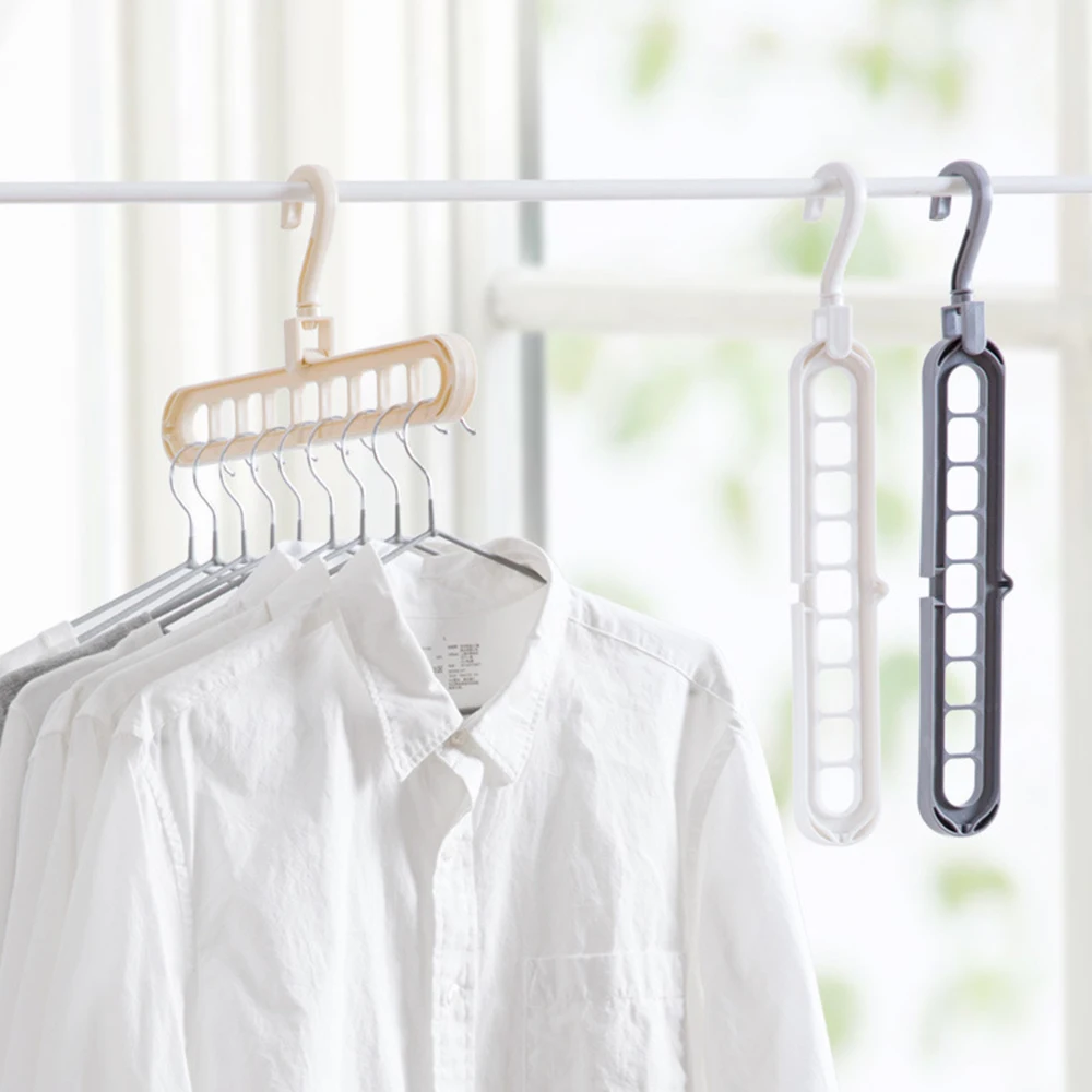 

Multi-Port Support Hangers Clothes Drying Rack Space Saving Plastic Clothes Rack Drying Hanger Storage Hangers Closet Organizer