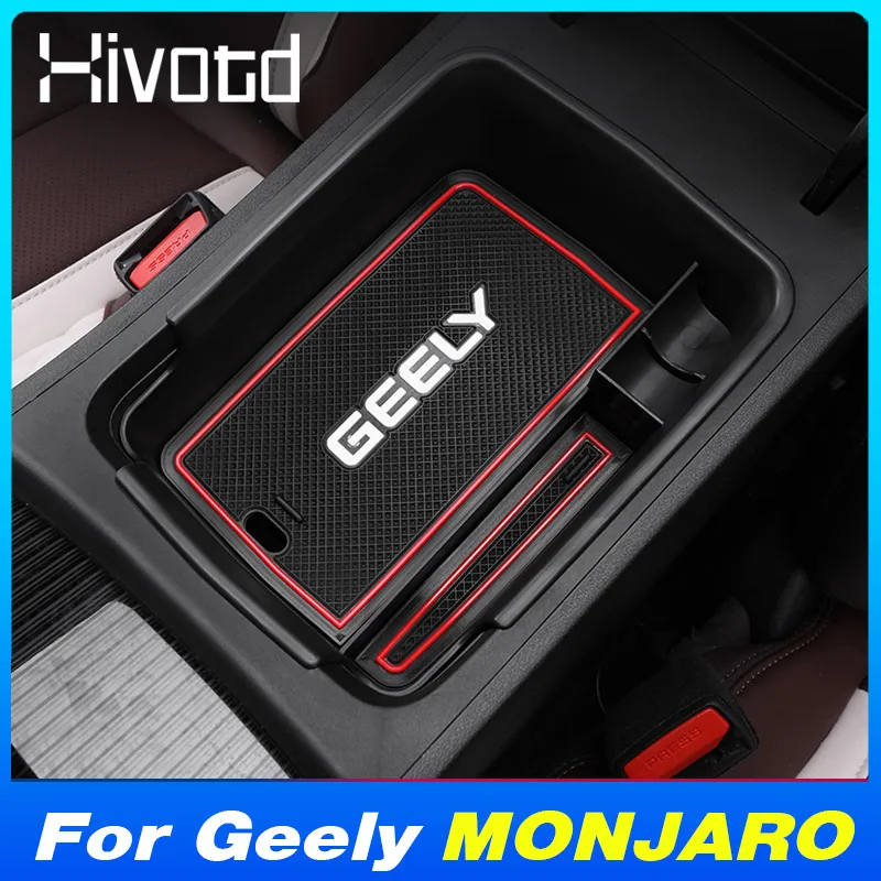 

Car Central Control Armrest Storage Box Cover ABS Decoration For Geely MONJARO KX11 Manjaro 2021-2023 Interior Accessories