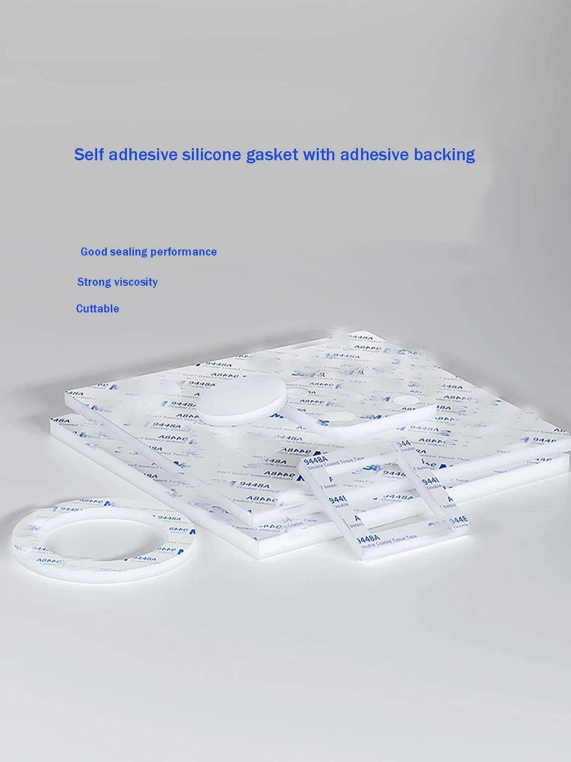 

1PCS Single Sided Self-adhesive Silicone Pad With Anti Slip And Silent Thickness Of 1000x10/20/30x0.5/1/2/3mm Black