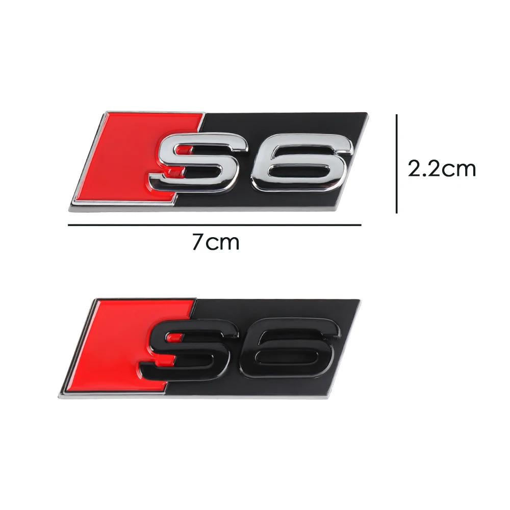 3D ABS S3 S4 S5 S6 S7 S8 레터 자동차 전면 그릴 엠블럼 배지 장식 스티커 (아우디 A1 A3 A4 B8 A5 A6 Q3 악세사리 밸브용)