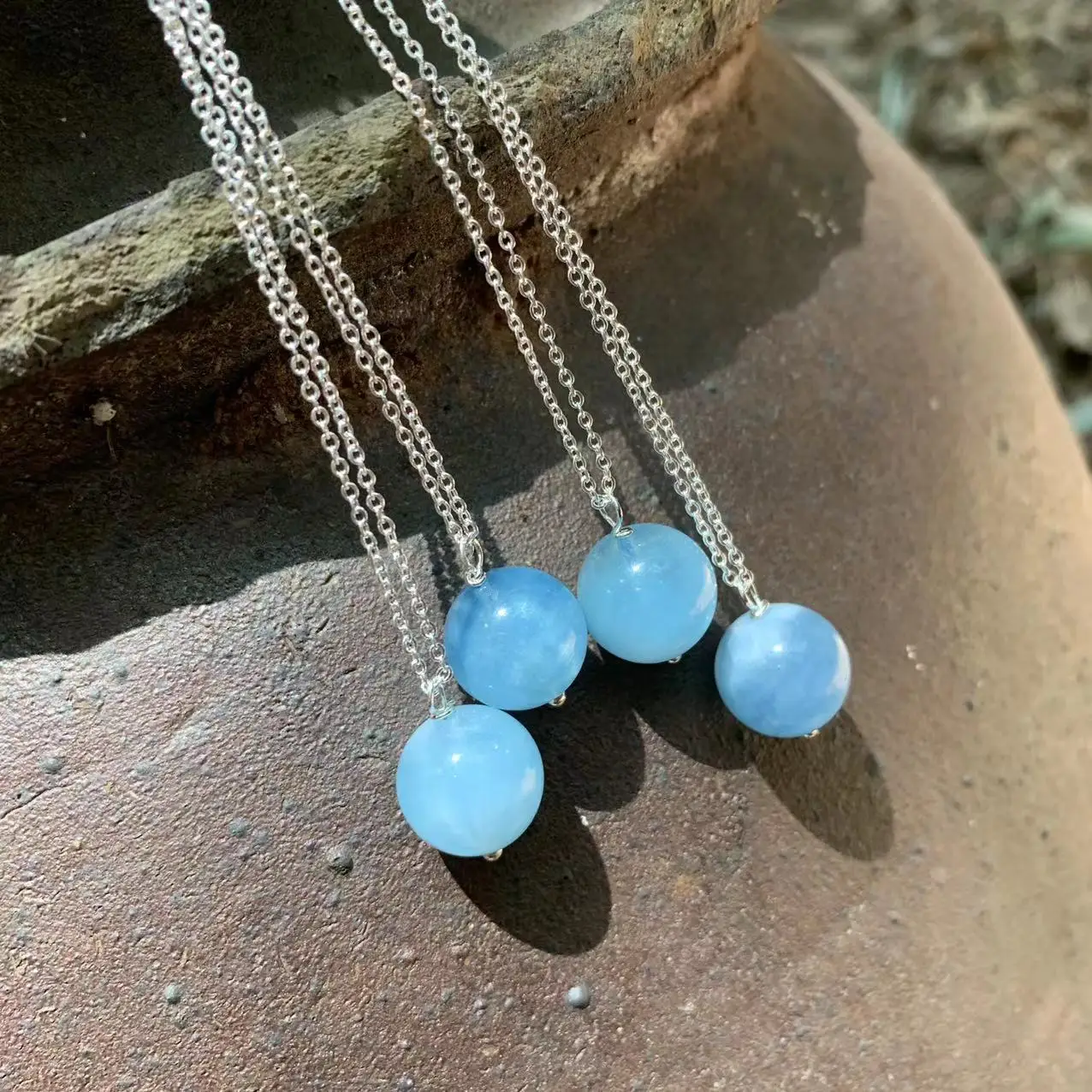 Natural Aquamarine Choker Necklace For Women Gemstone High Quality Jewelry Design Handmade Cute Choker