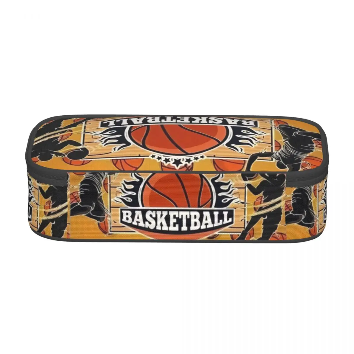 Kawaii Basketball Pencil Cases for Girls Boys Dots Round Physical culture Large Storage Pen Box Bag School Supplies