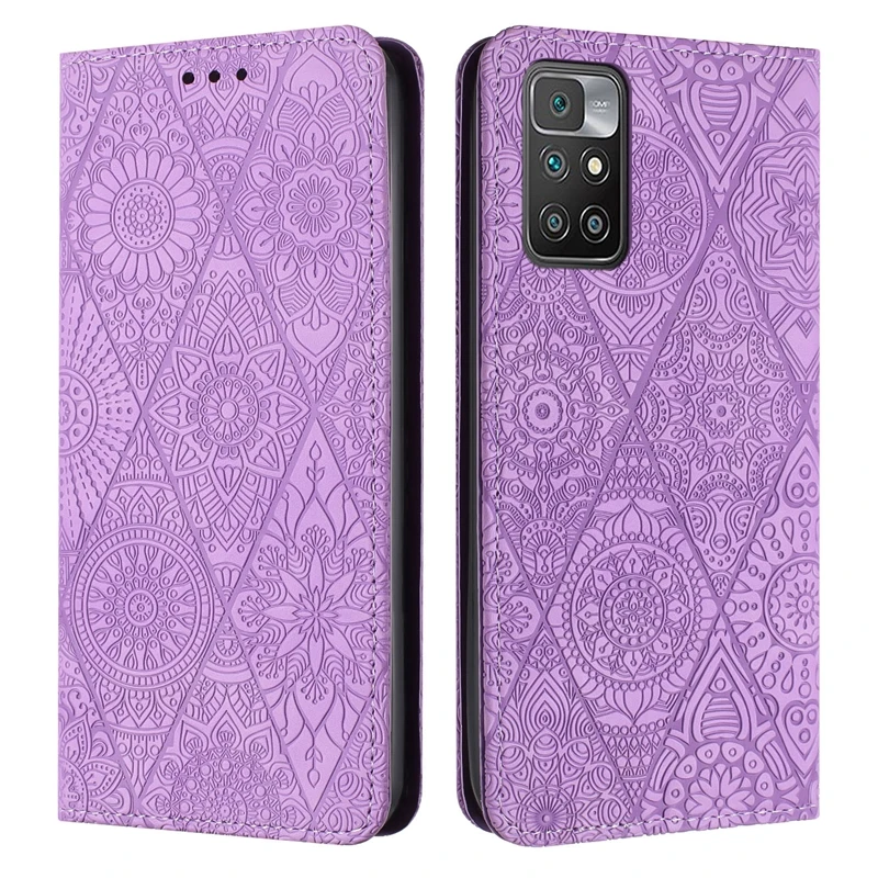 For Xiomi Redmi 10 Case Mandala Totem Leather Magnetic Case for Etui Xiaomi Redmi 10 Phone Cover Redmi10 2022 10C 10A Flip Funda 2