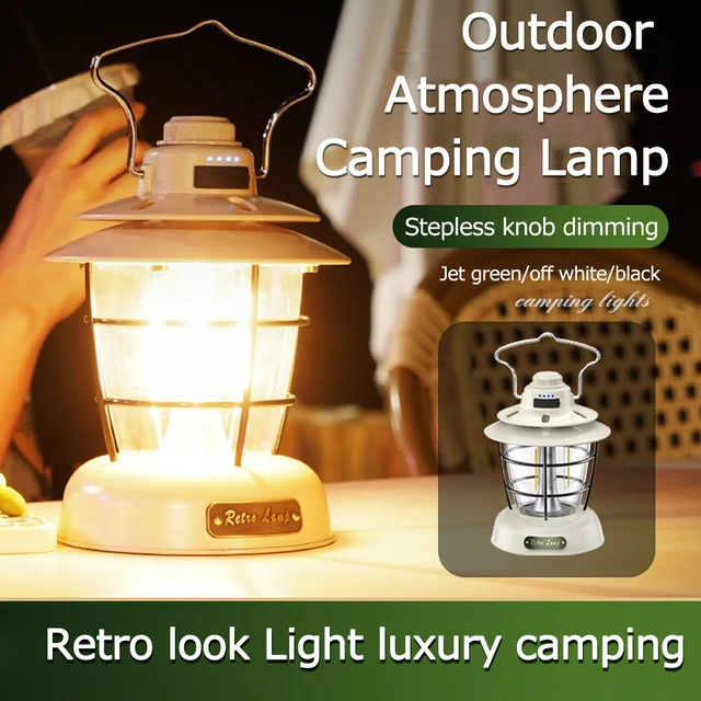 New Portable LED Camping Lamp Mini Hanging Retro Camping Lantern