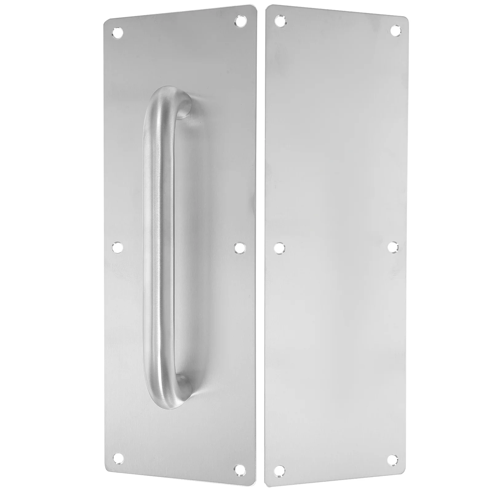 

Door Push Plate Stainess Steel Door Handle Pull Push Plate Commercial Door Handle Screws Hardware Set