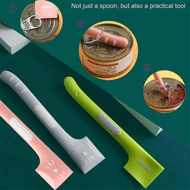 Reusable Pet Canned Spoon Silicone Pet Wet Food Mixing Spoon Pet Tableware Accessories Feeder Shovel Feeding Stirring Spoons Reusable Pet Canned Spoon Silicone Pet Wet Food Mixing Spoon Pet Tableware Accessories Feeder Shovel Feeding Stirring Spoons