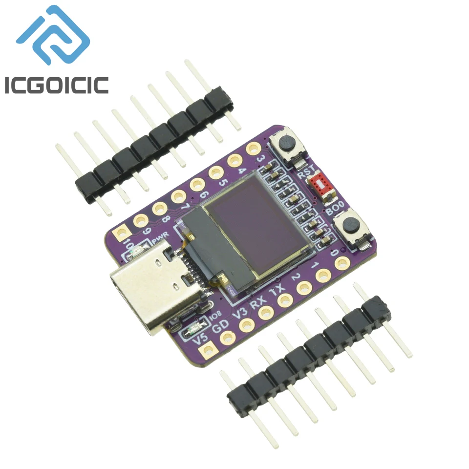 รูปสินค้า บอร์ดพัฒนา OLED ขนาด 0.42 นิ้วสำหรับ ESP32-C3 พร้อมโมดูล WiFi BT และเสาอากาศเซรามิก