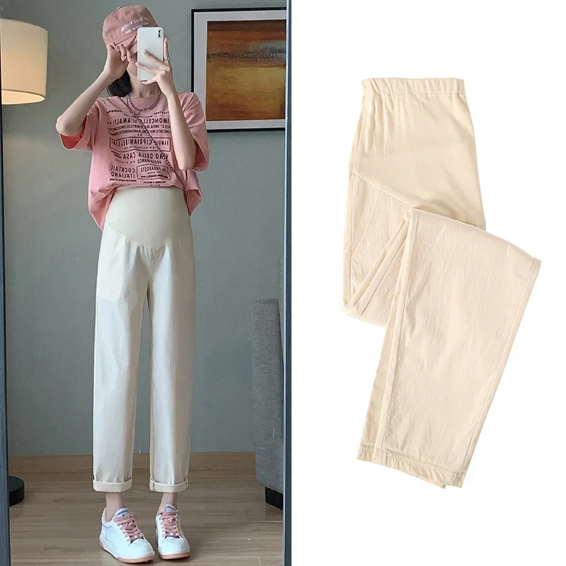 Cotton Pants Maternity Clothes For Pregnant Women Trousers Pregnancy Pant Gestante Pantalones Embarazada Clothing 2