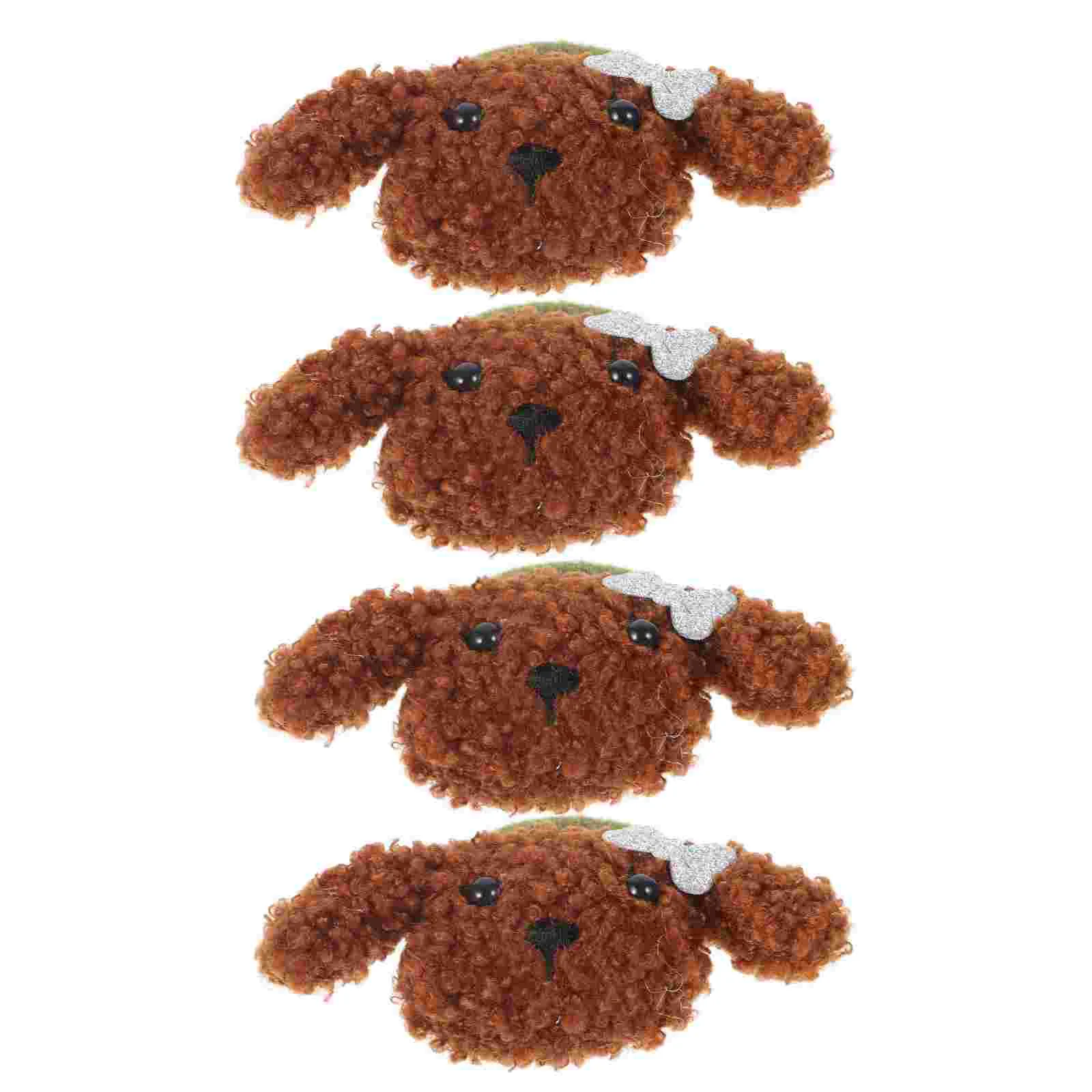 

4 Pcs Hair Ties Dog Accessories Girl for Small Dogs Puppy Korean Version Hairbands Party Fabric Child Pet Headdress Headbands