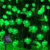 Solar St Patricks Day Decorations Shamrock String Lights Lucky Clover Green Lights Outdoor Waterproof 8 Mode Light 066 2