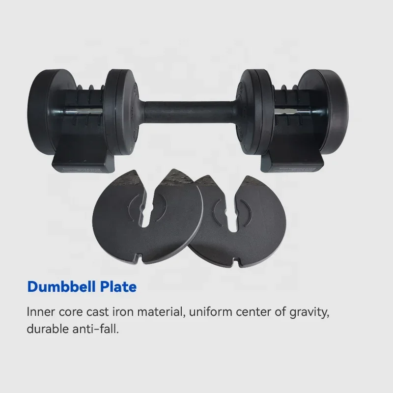 Fitness Equipment Gym Exercise Weights 55lb Cast Iron Adjustable Dumbbells Set Customs Dumbbells Adjustable