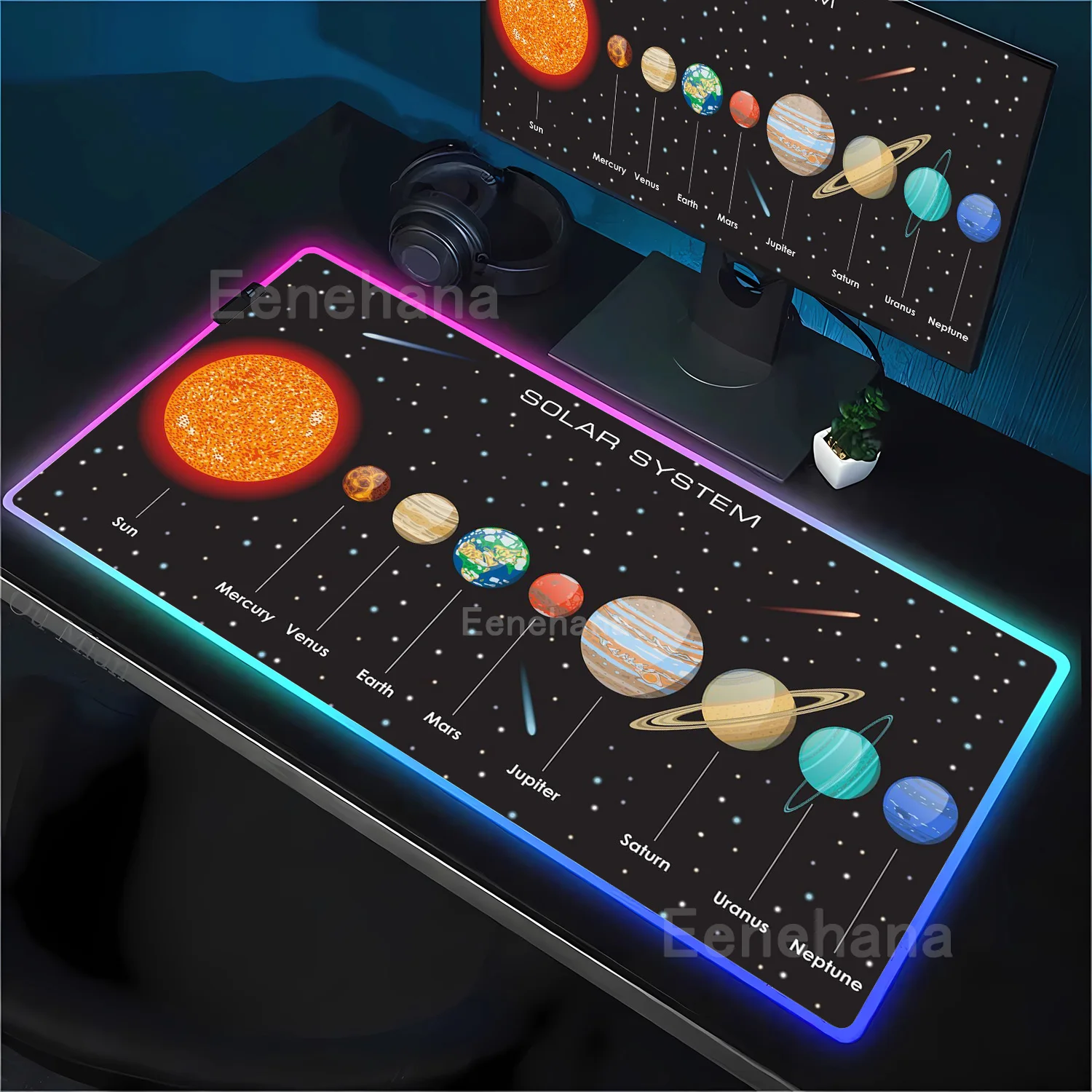 Non-slip rubber bottom of gaming mouse pad for stable grip