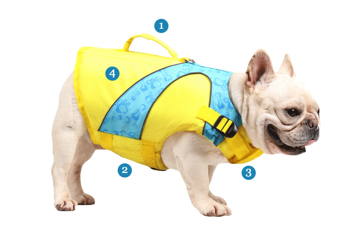 DogMEGA Reflective Life Jacket for Chubby Dog