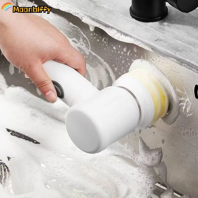 5-in-1 Handheld Bathtub Brush Kitchen Bathroom Sink Cleaning Tool