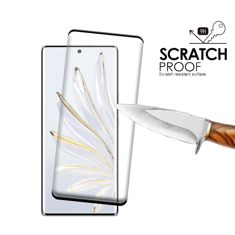 Premium Tempered Glass Screen Protector for Honor 70 - Full Cover 9H HD Curved Protection