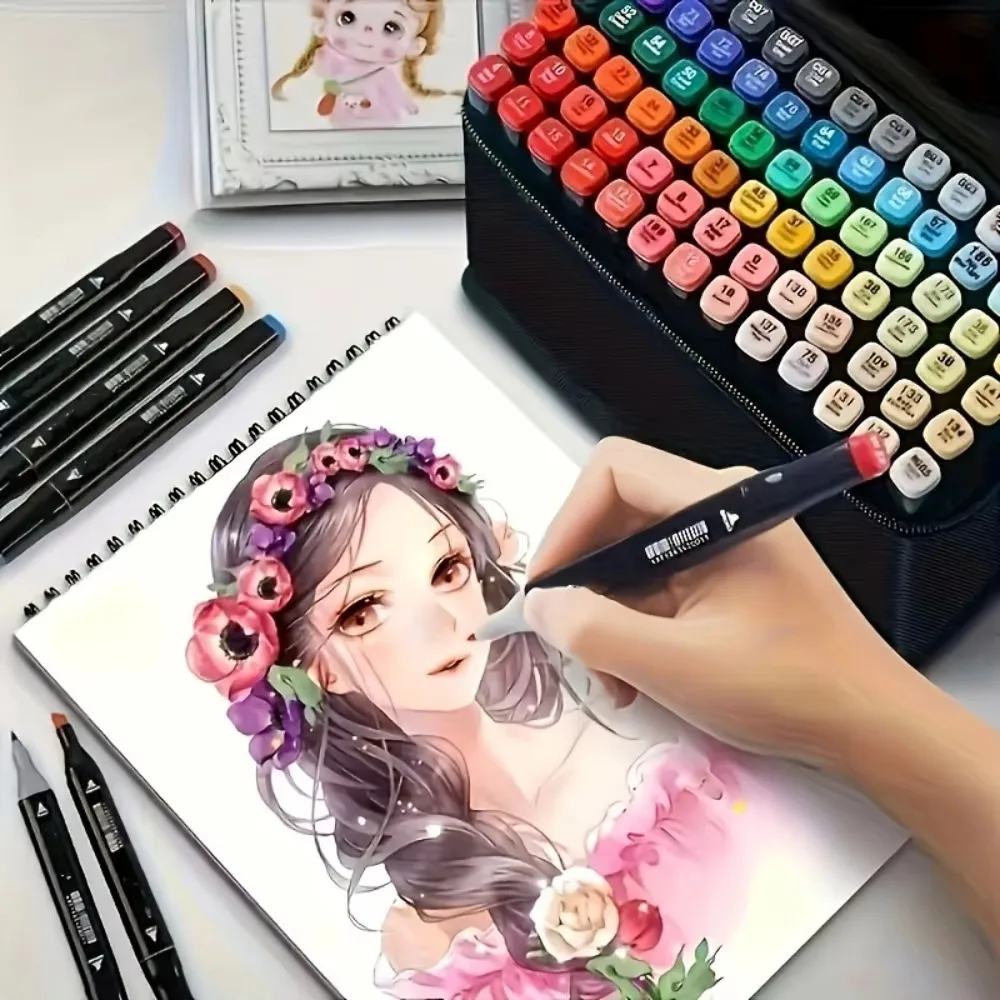 Oil Painting Marker Suit Children Fine Arts Quick Drying Watercolor Pen Double Headed Oil Based Painting Pens marker pen paint pen art pens