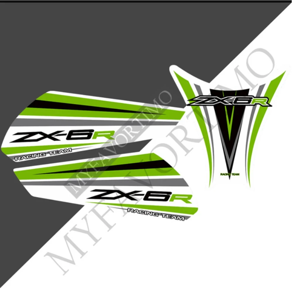 

Emblem Logo For Kawasaki Ninja ZX-6R ZX6R ZX 6R Tank Pad Fairing Decal Stickers Gas Knee Fender Protector Motorcycle