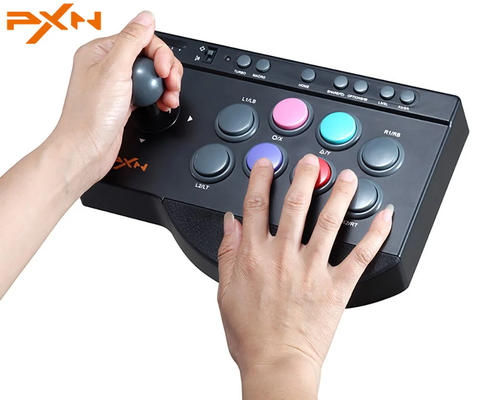 PXN 0082 USB Wired Game Joystick Arcade Console Rocker Fighting Controller Gaming Joystick PS3/PS4/Switch/PC/Android TV/XBOX arcade joystick game joystick gaming controller