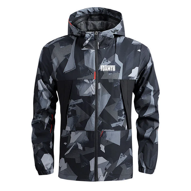 FOXMTB Motorcycle Windbreaker Waterproof MTB Cycling Rain Jacket Mens Mountain Bike Clothing Cycle Coat Chamarra Ciclismo Hombre