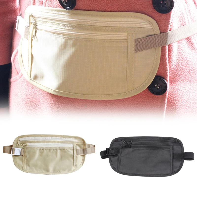 1PC Invisible Travel Waist Packs Waist Pouch for Passport Money Belt Bag Hidden Security Wallet Casual Bag For Men Women