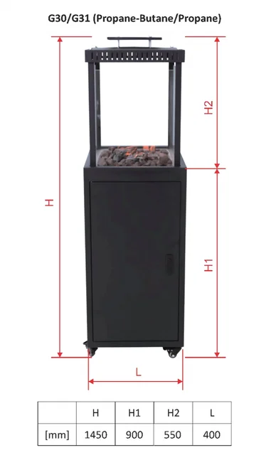 겨울철 야외 공간을 위한 현대적인 사각형 적외선 화로 히터