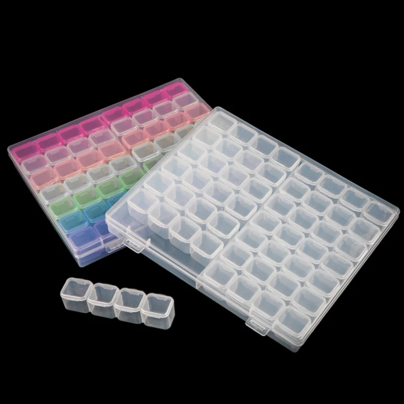 

Многофункциональный пластиковый органайзер с бриллиантами, 56 отделений